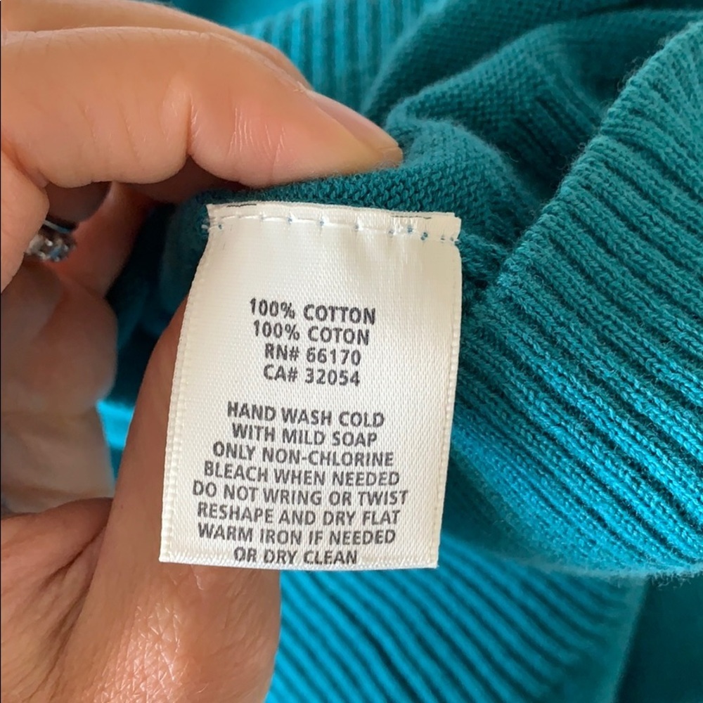Kimchi Blue Teal Short Sleeve Knit Top - Picture 4 of 4